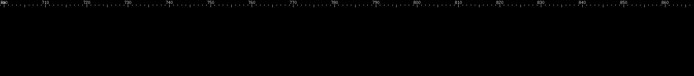 Spectral lines of Promethium.