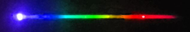 Photograph of emission spectrum of Gallium.