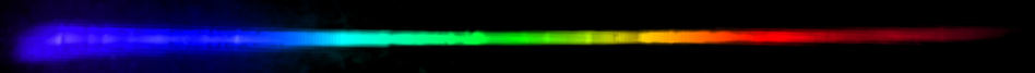 Photograph of emission spectrum of Niobium.