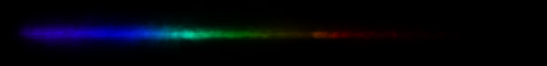 Photograph of emission spectrum of Tellurium.