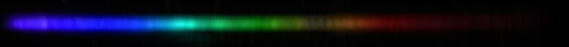 Photograph of emission spectrum of Tungsten.